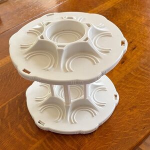 Two-Tier Space Saver Swivel Can Holder NWOT